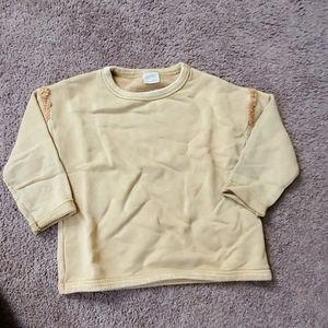 Zara girls mustard color fleece